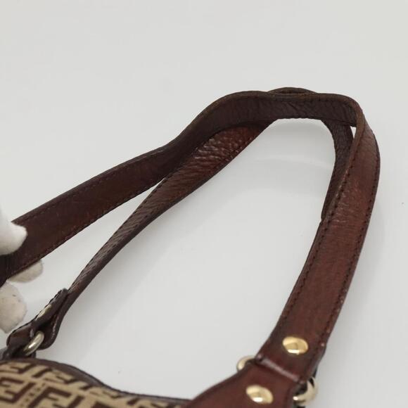 FENDI Zucchino Canvas Tote Bag Beige Gold - Picture 8 of 12